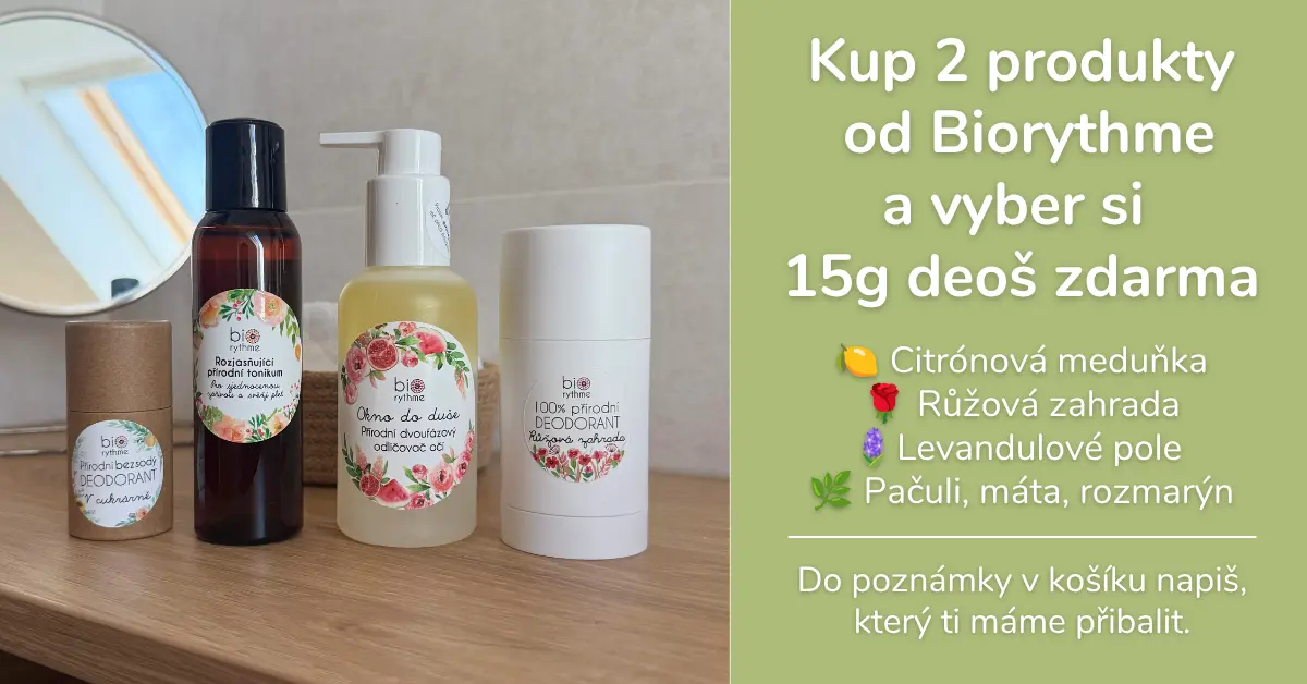 15g deodorant k nákupu 2 produktů zdarma