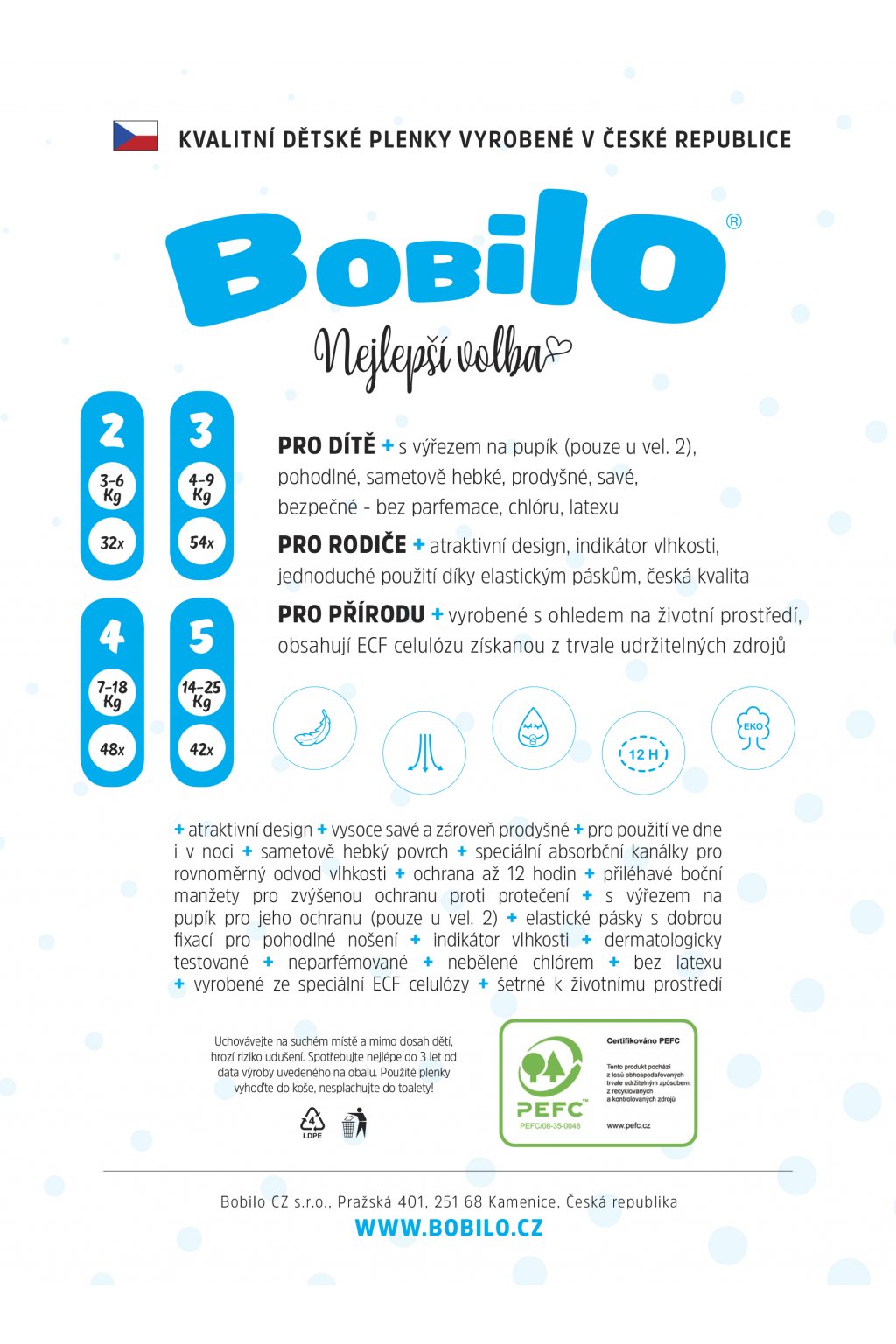 BOBILO Plenky vel. 4 (7-18 kg) 48 ks