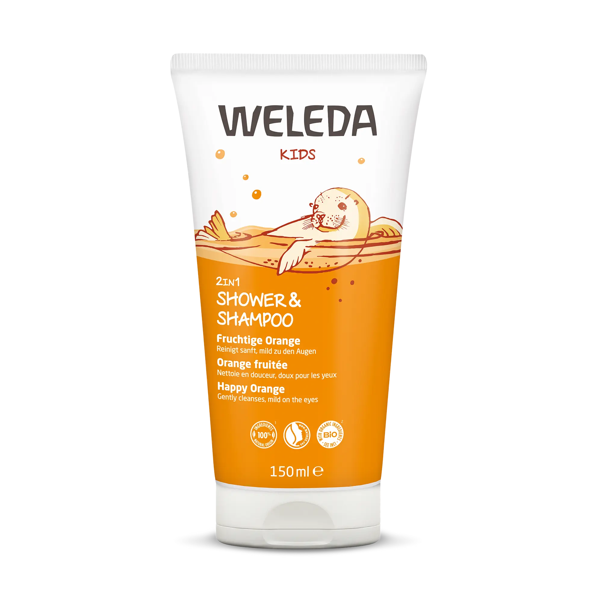 WELEDA 2v1 sprchový krém a šampon Šťastný pomeranč (150ml)