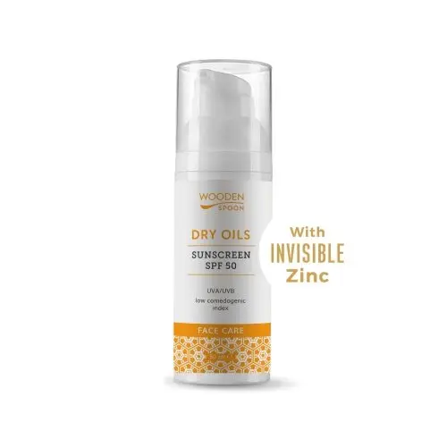 WOODEN SPOON Opalovací krém na obličej s nízkým komedogenním indexem SPF 50