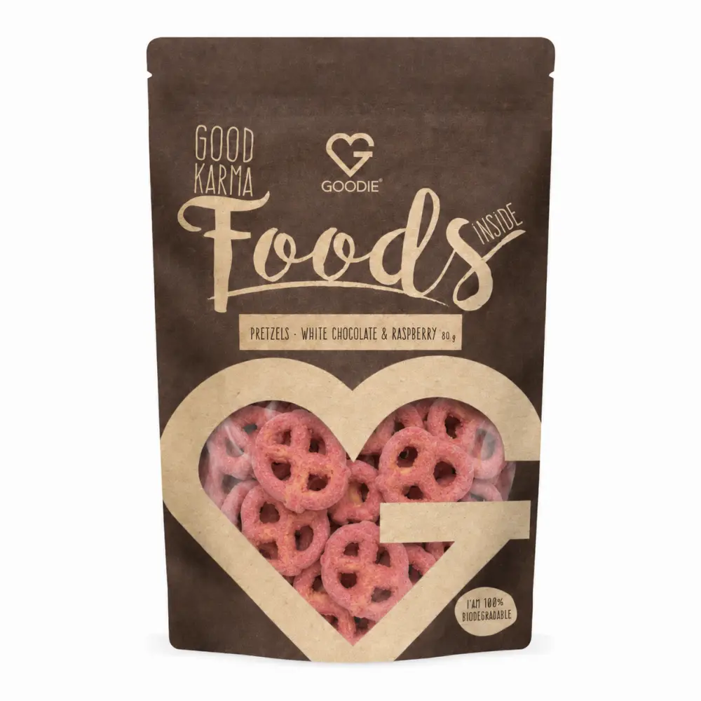 GOODIE Preclíky v bílé čokoládě s malinami (80g)