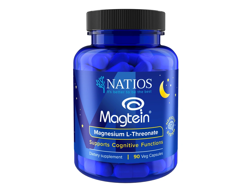 NATIOS Magtein, Magnesium L-threonate, (90 veg. kapslí)