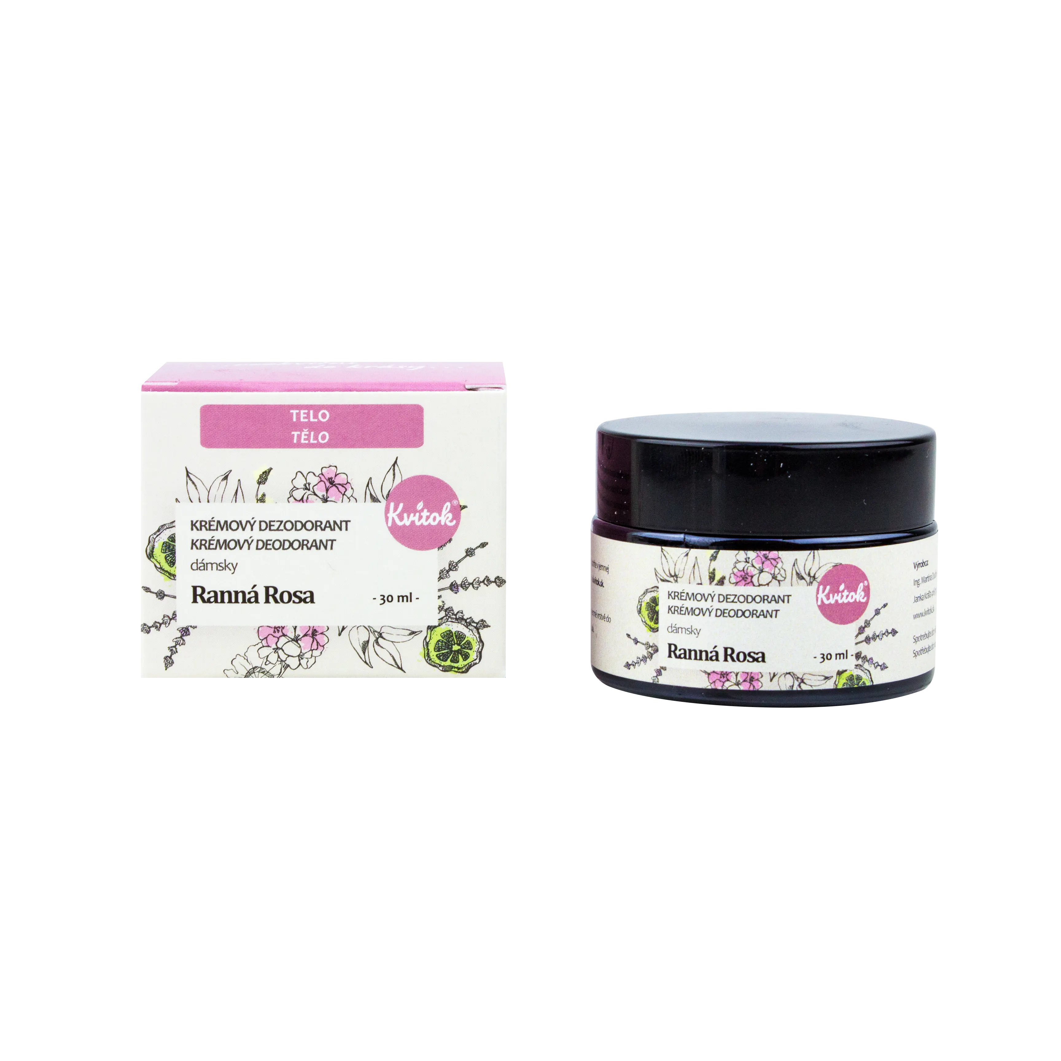 KVITOK Dámský krémový deodorant Ranní rosa (30ml)