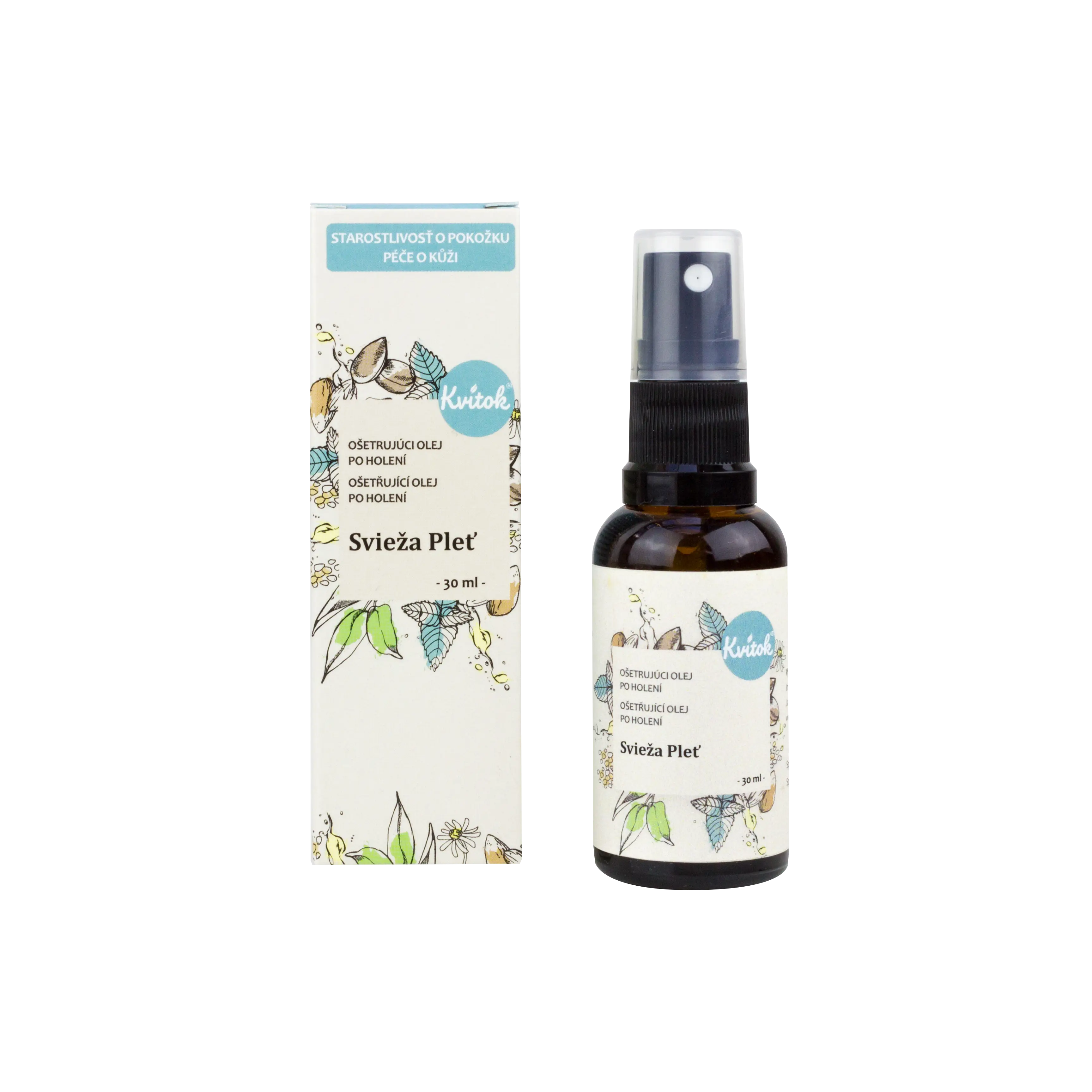 KVITOK Zklidňující olej po holení Svěží pleť (30ml)