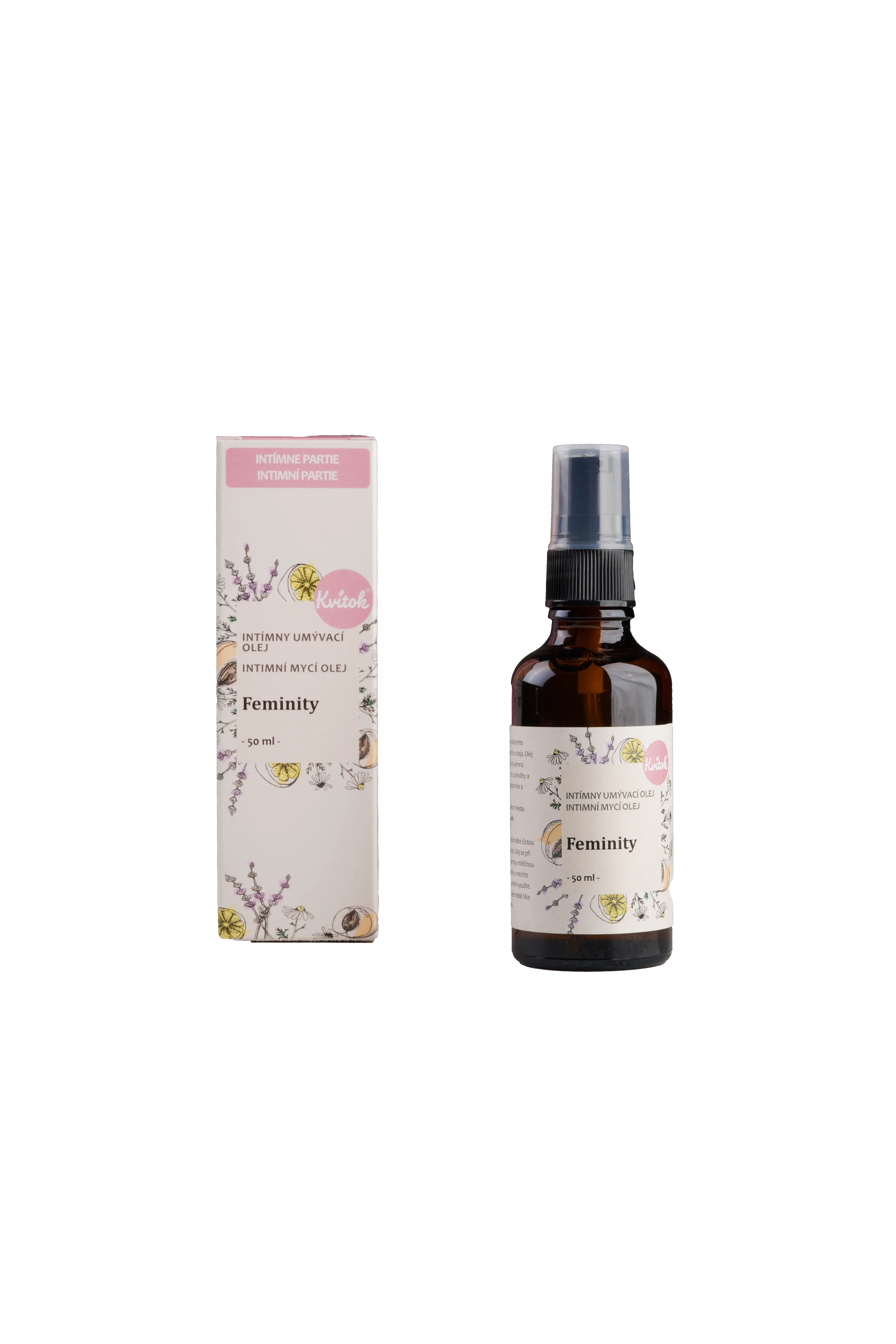 KVITOK Intimní mycí olej Feminity (50ml)