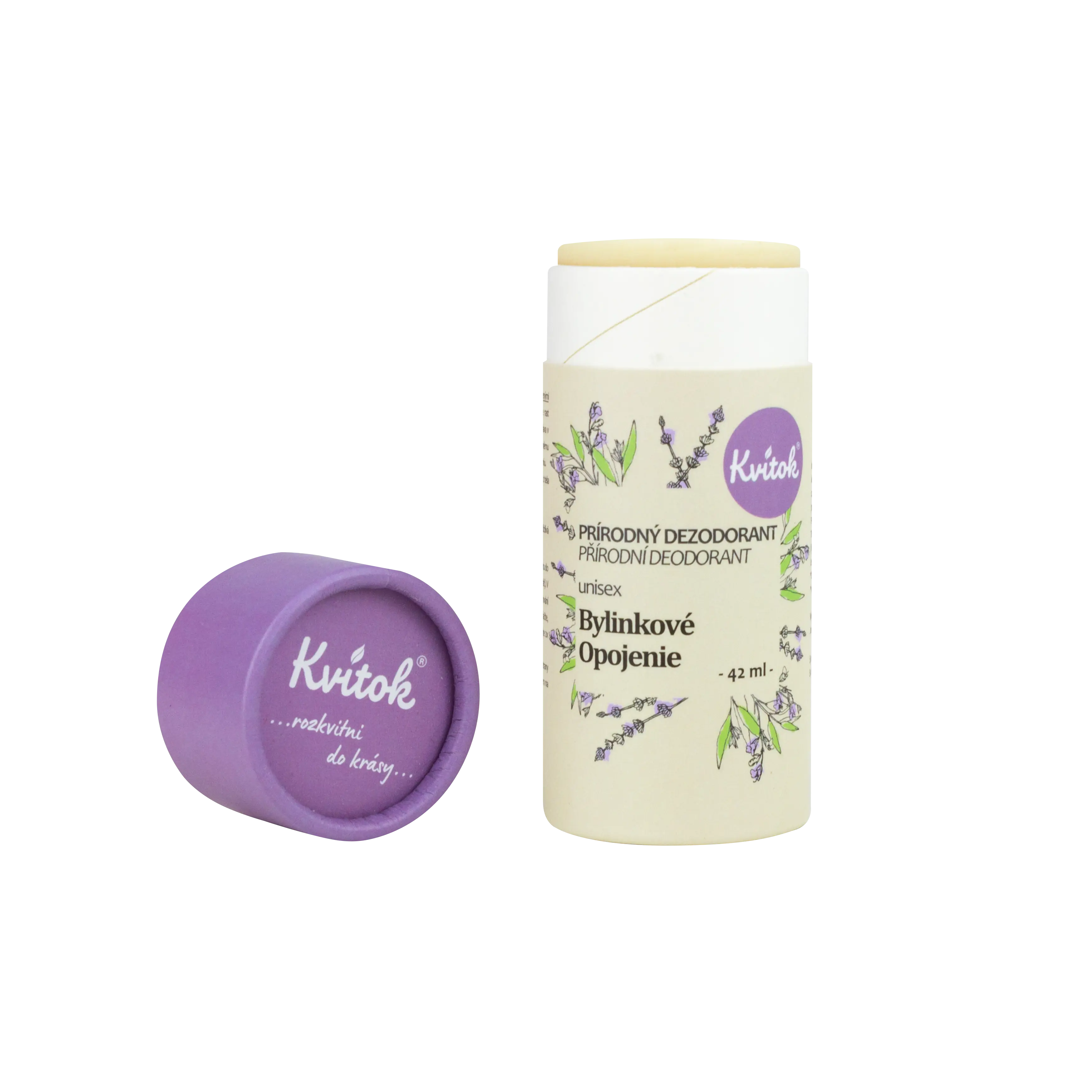 KVITOK Tuhý deodorant Bylinkové opojení - papírová tuba (45ml)