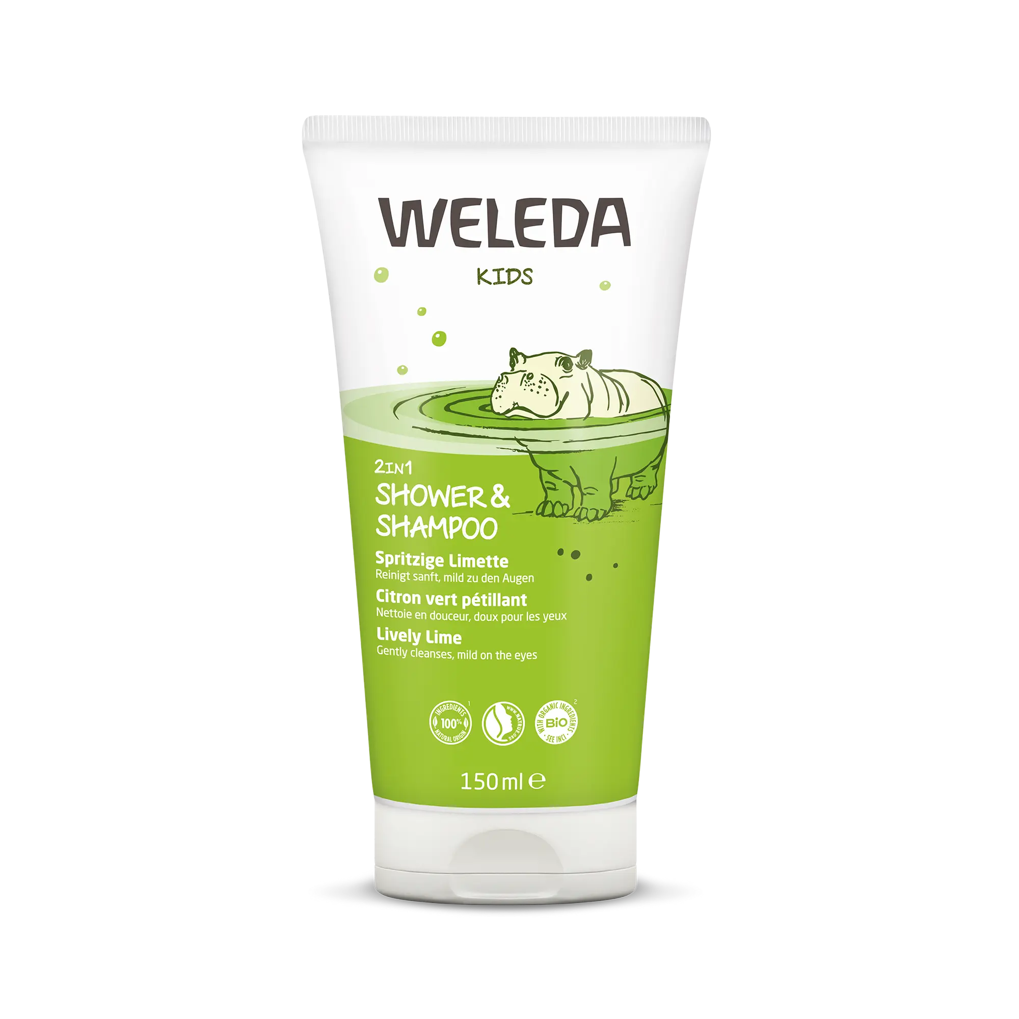 WELEDA 2v1 sprchový krém a šampon Veselá limetka (150ml)