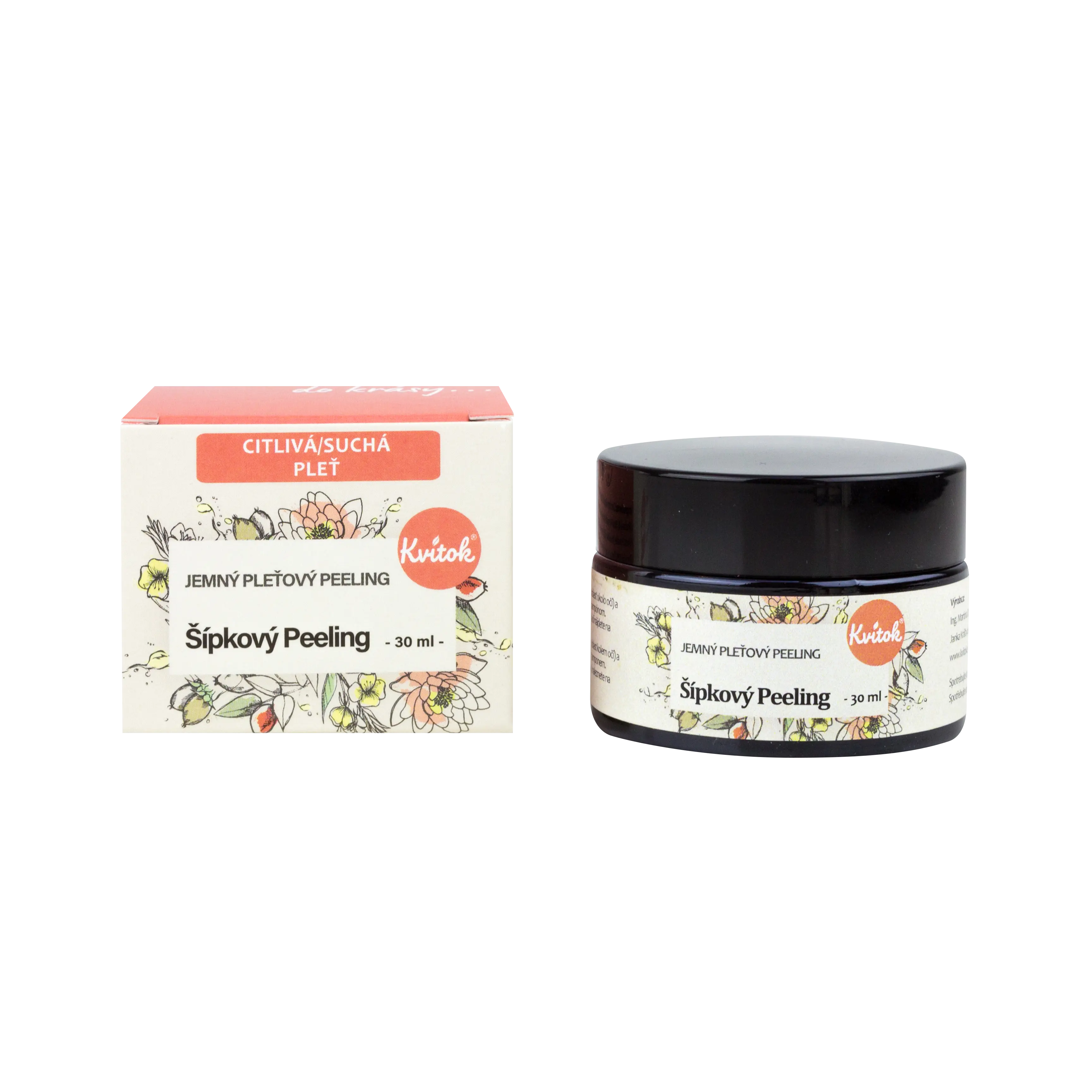 KVITOK Šípkový peeling na suchou/citlivou pleť (30ml)