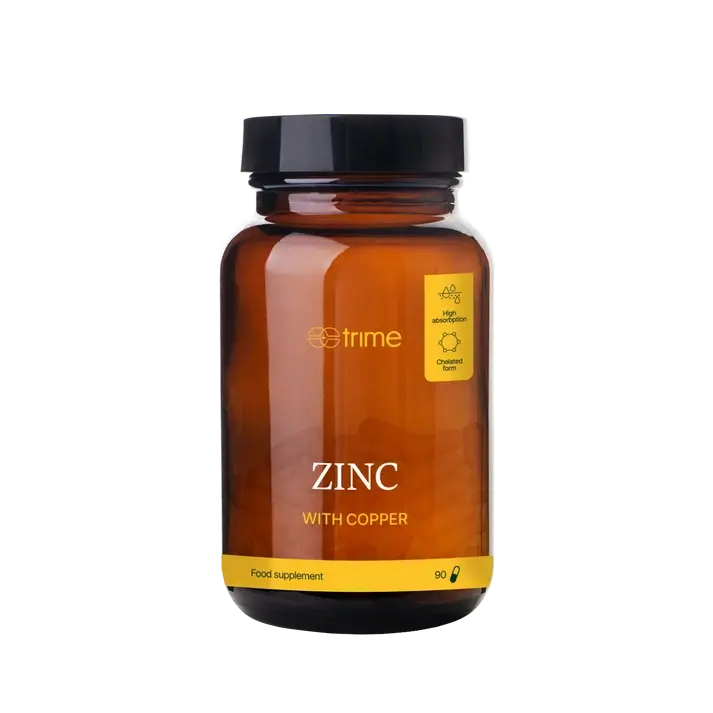 TRIME ZINEK CHELÁT 15MG + MĚĎ (90 kapslí)