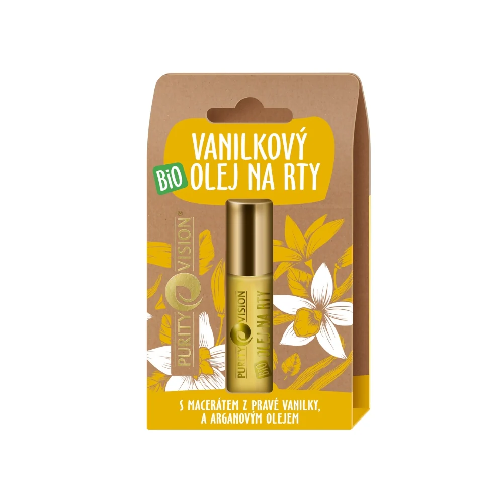 PURITY VISION Bio Vanilkový olej na rty (10ml)