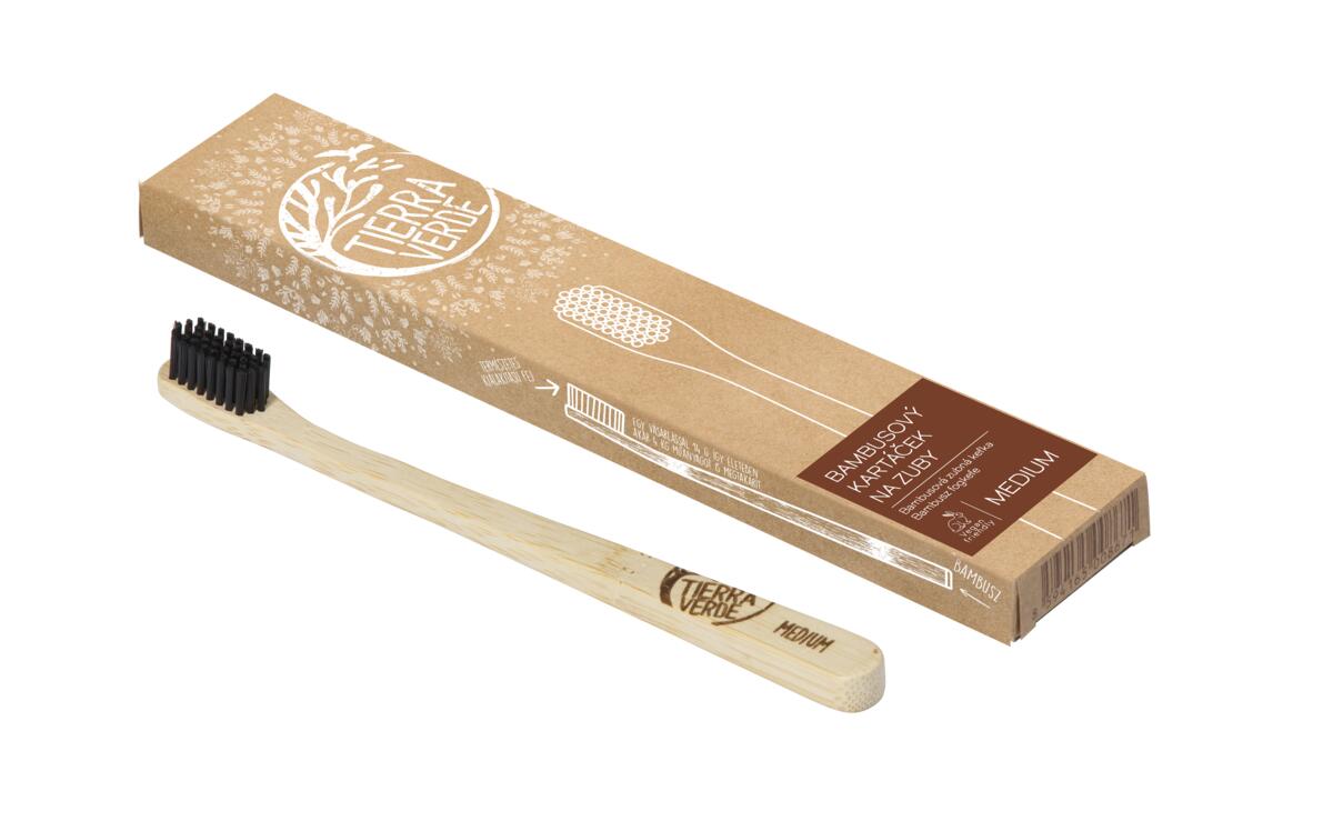 TIERRA VERDE Bambusový kartáček na zuby střední - medium