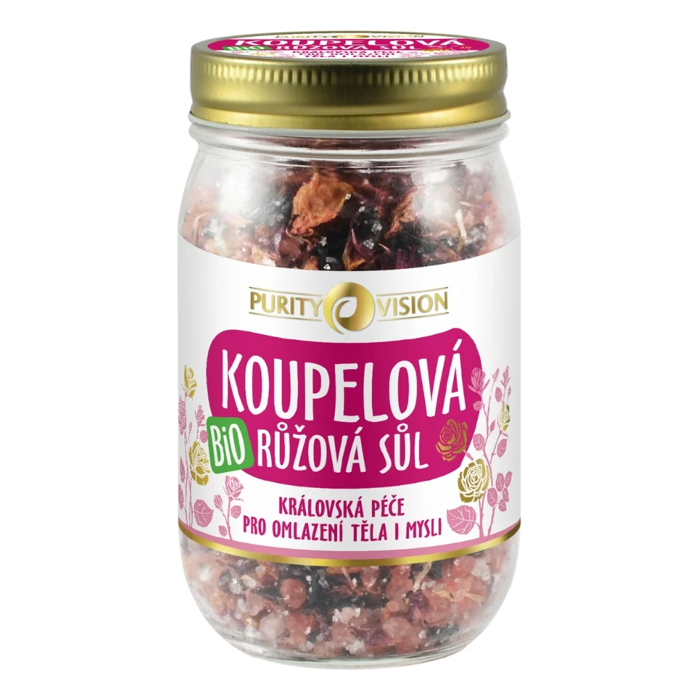 PURITY VISION Bio Růžová koupelová sůl (400g)