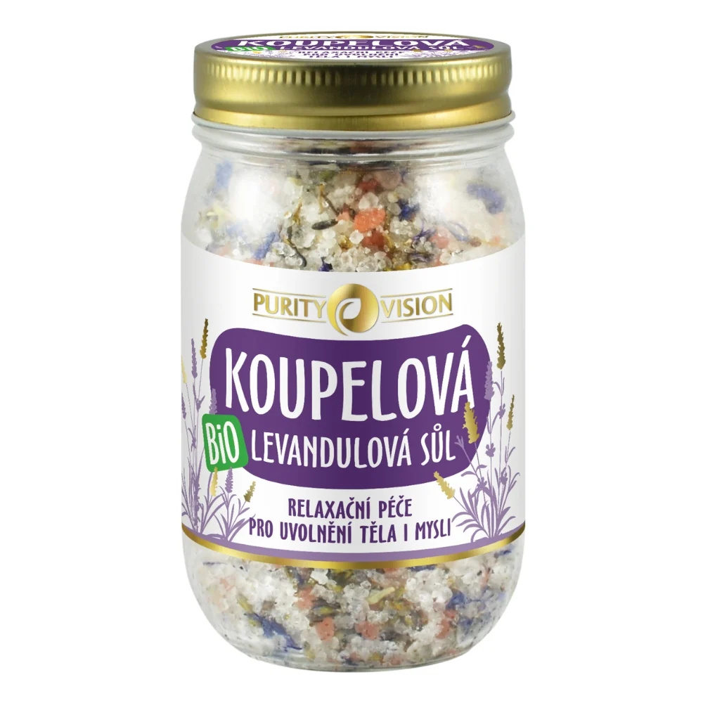 PURITY VISION Bio Levandulová koupelová sůl (400g)