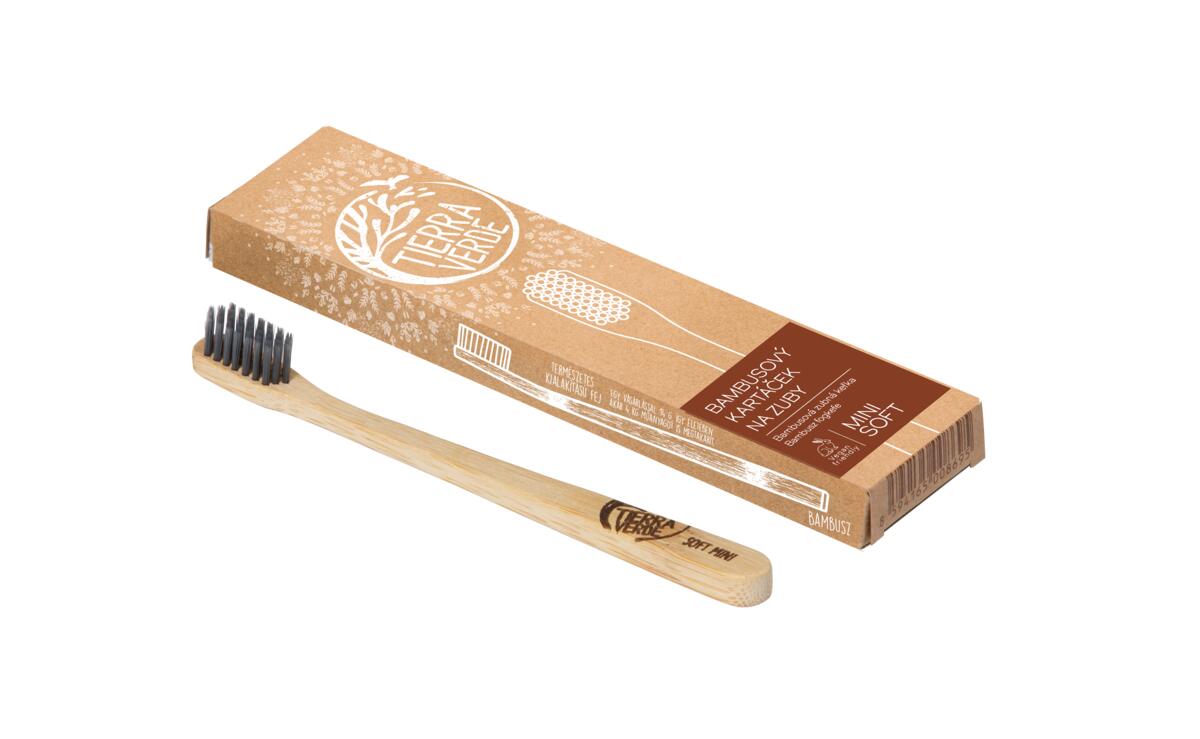 TIERRA VERDE Dětský bambusový kartáček na zuby měkký – soft mini