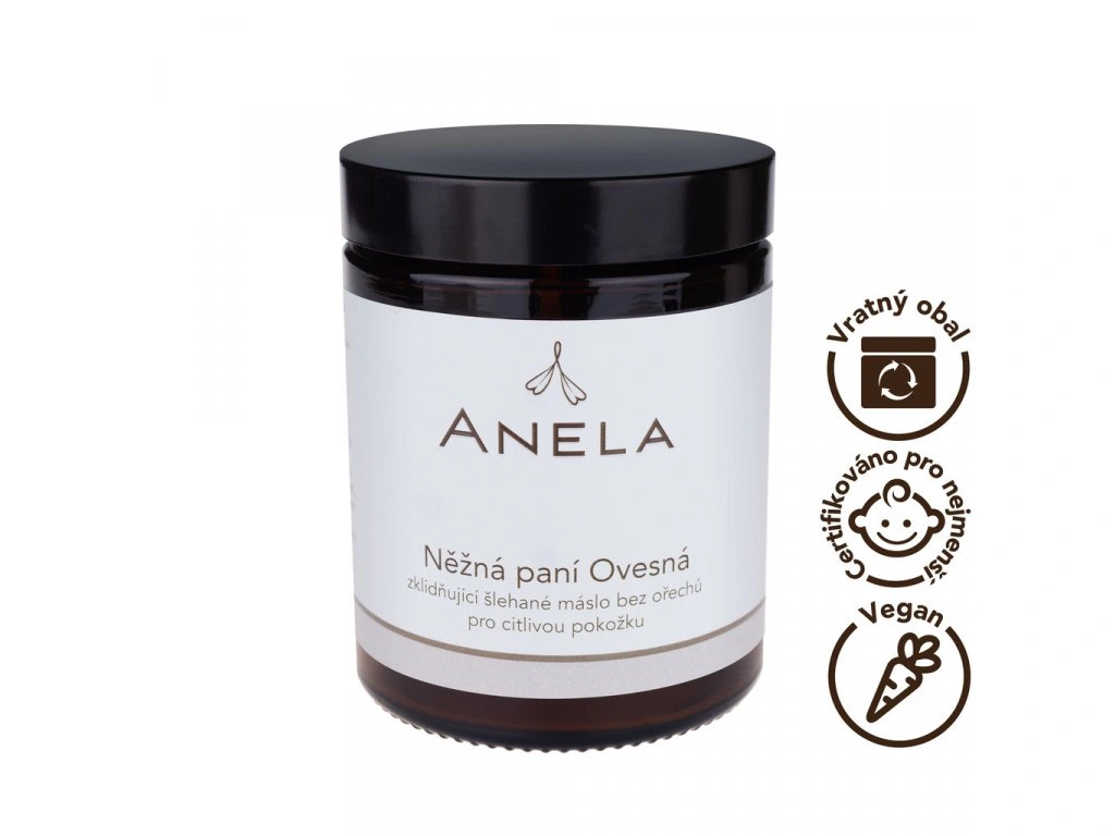 ANELA Něžná paní Ovesná - zklidňující šlehané máslo bez ořechů pro citlivou pokožku