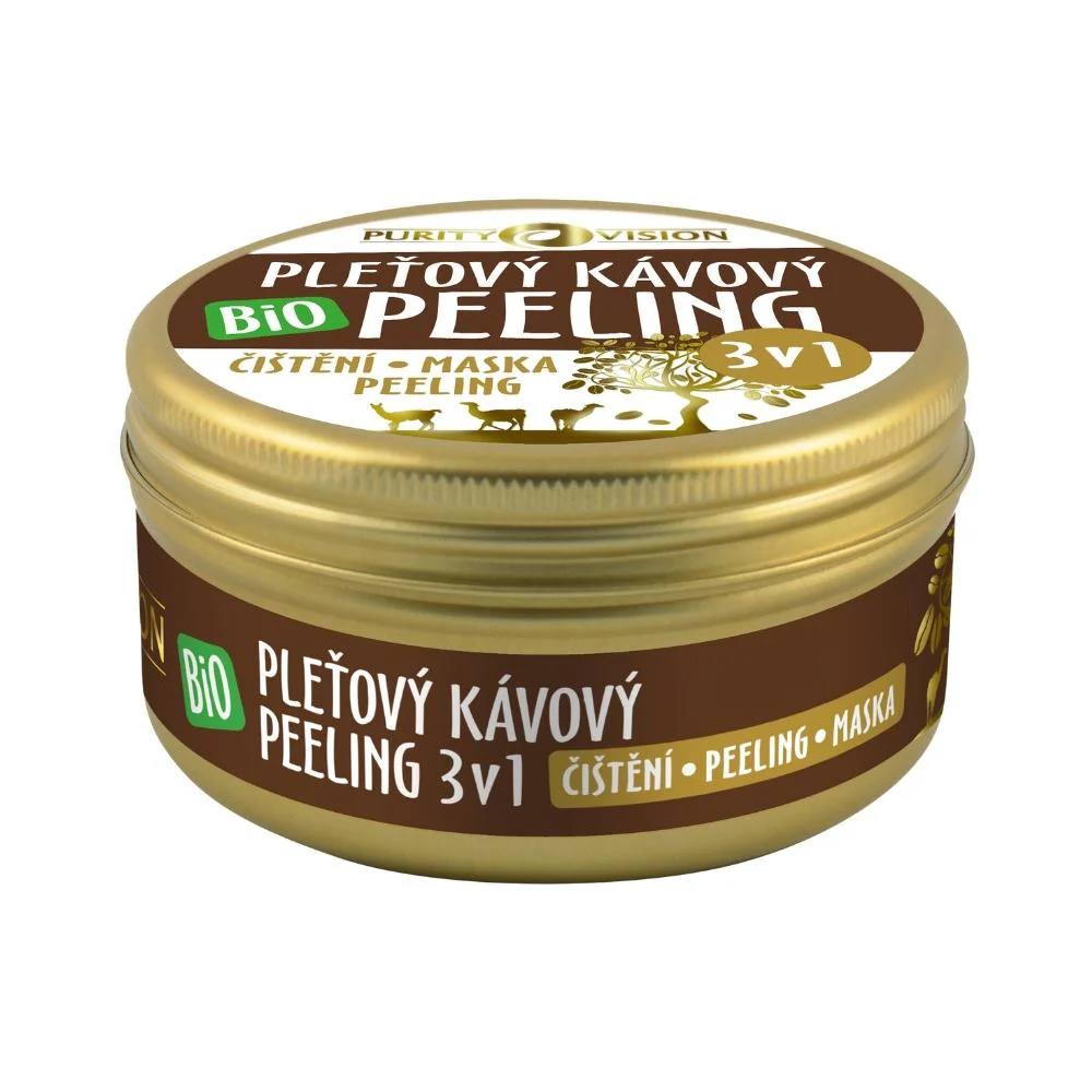 PURITY VISION Bio Kávový pleťový peeling 3v1 (70ml)