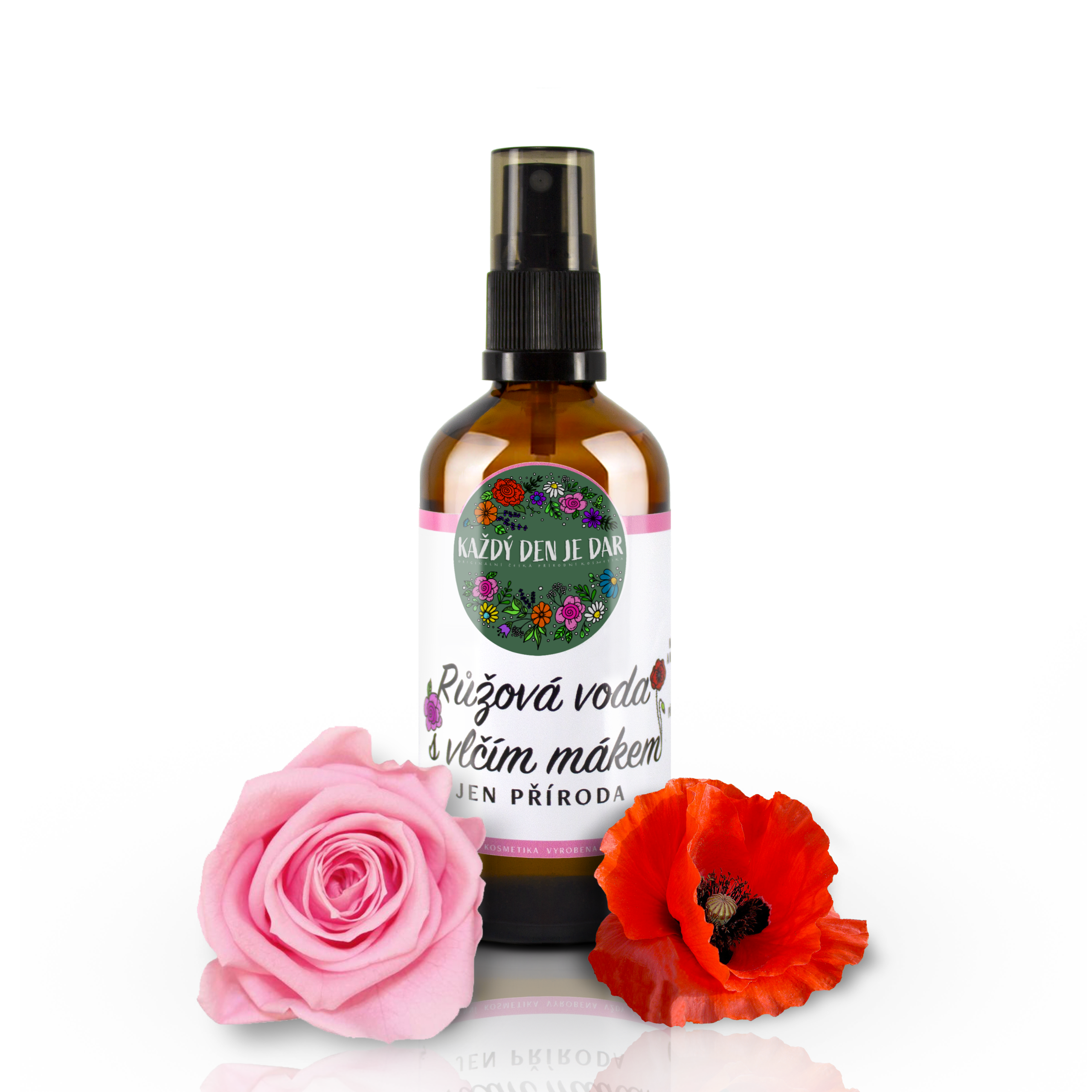 KAŽDÝ DEN JE DAR Růžová voda s vlčím mákem (100ml) 