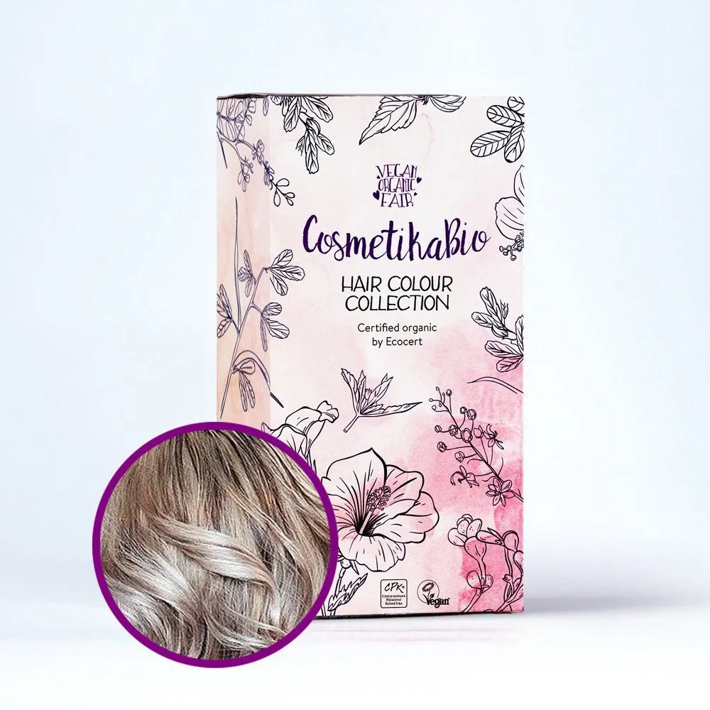 Cosmetikabio 100 % přírodní Barva na vlasy Popelavá blond (100g)