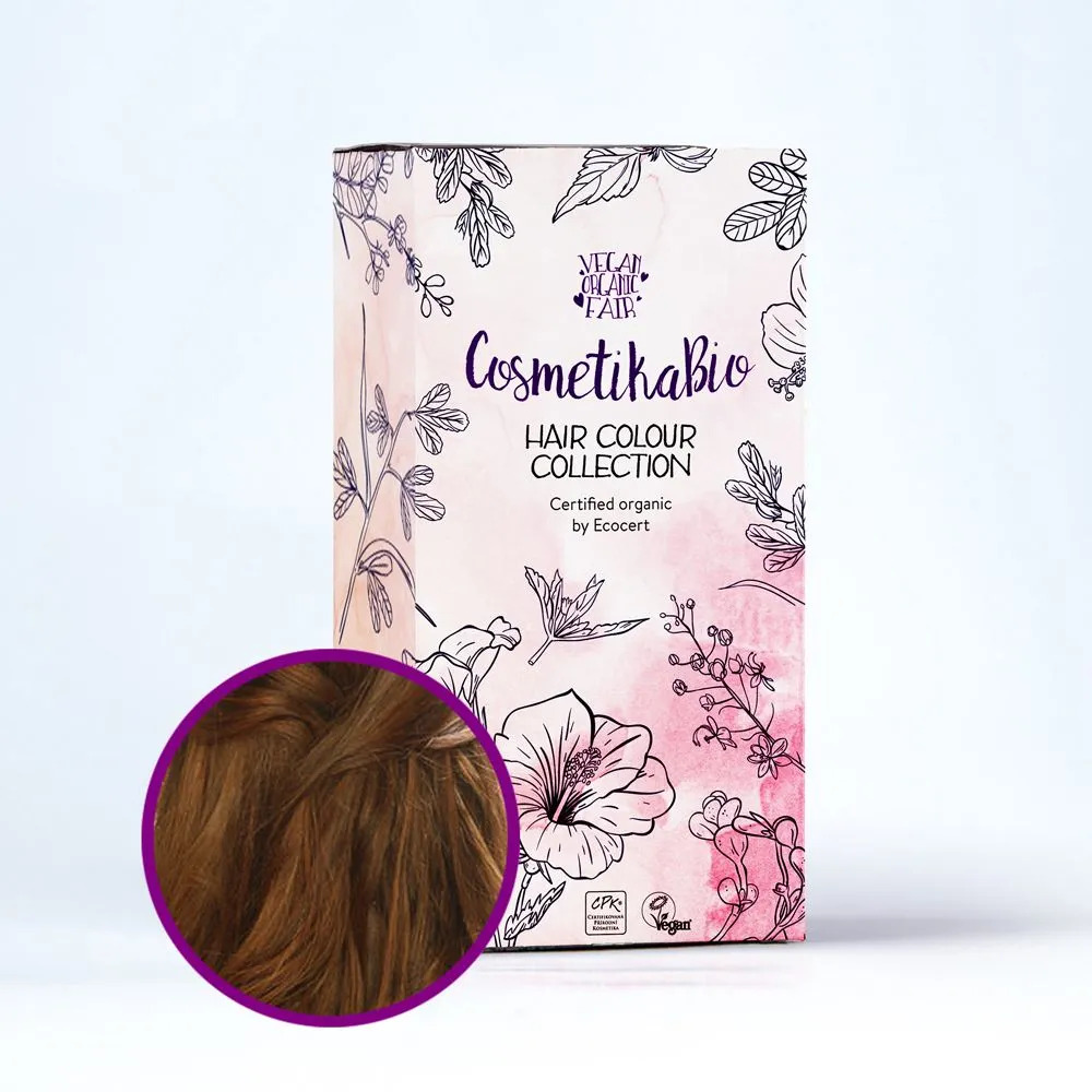 Cosmetikabio 100 % přírodní Barva na vlasy Hnědá (100g)