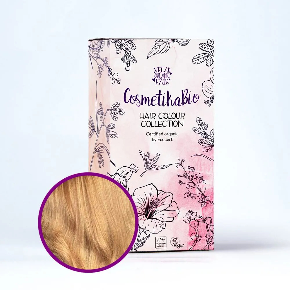 Cosmetikabio 100 % přírodní Barva na vlasy Zlatá blond (100g)