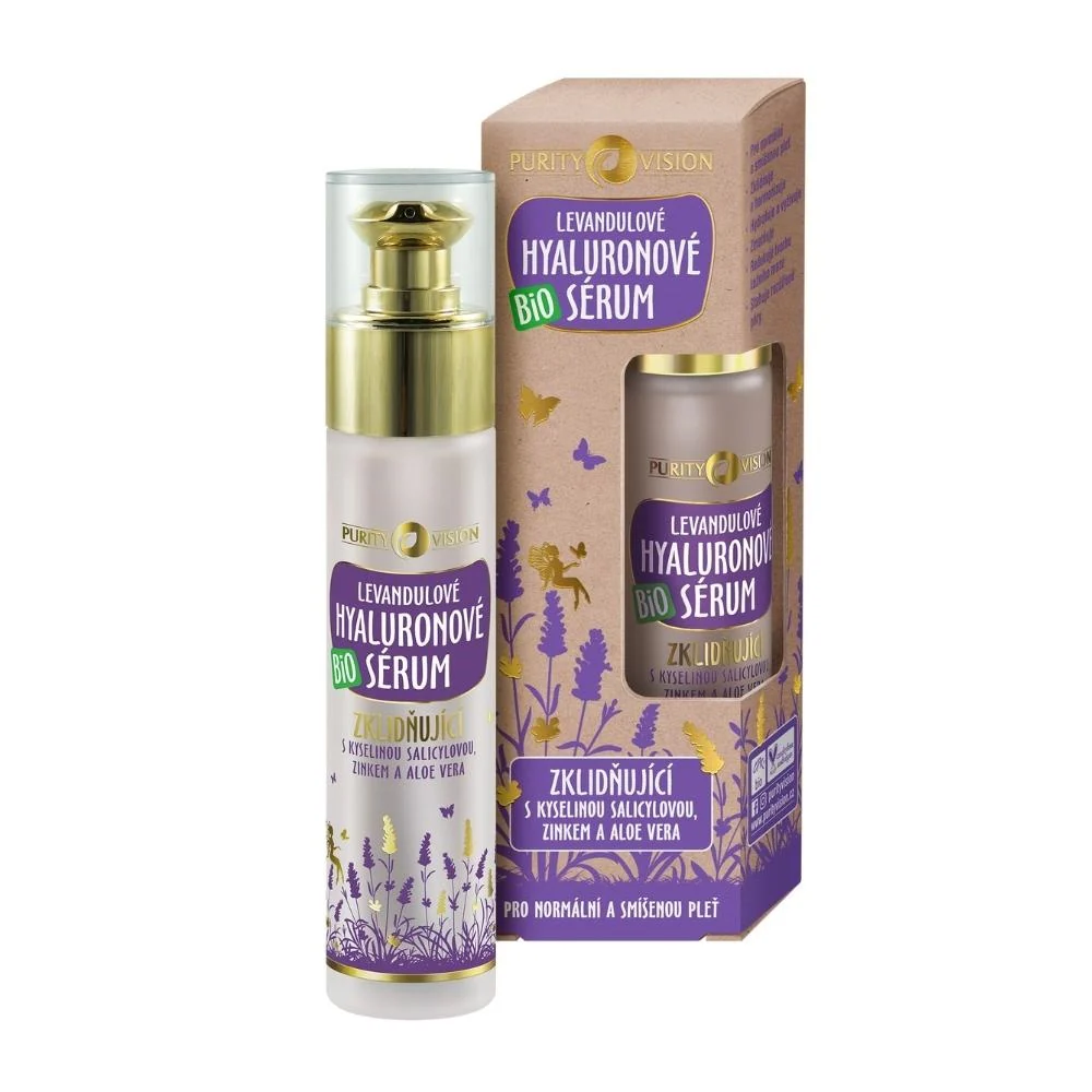 PURITY VISION Bio Zklidňující levandulové hyaluronové sérum (50ml)