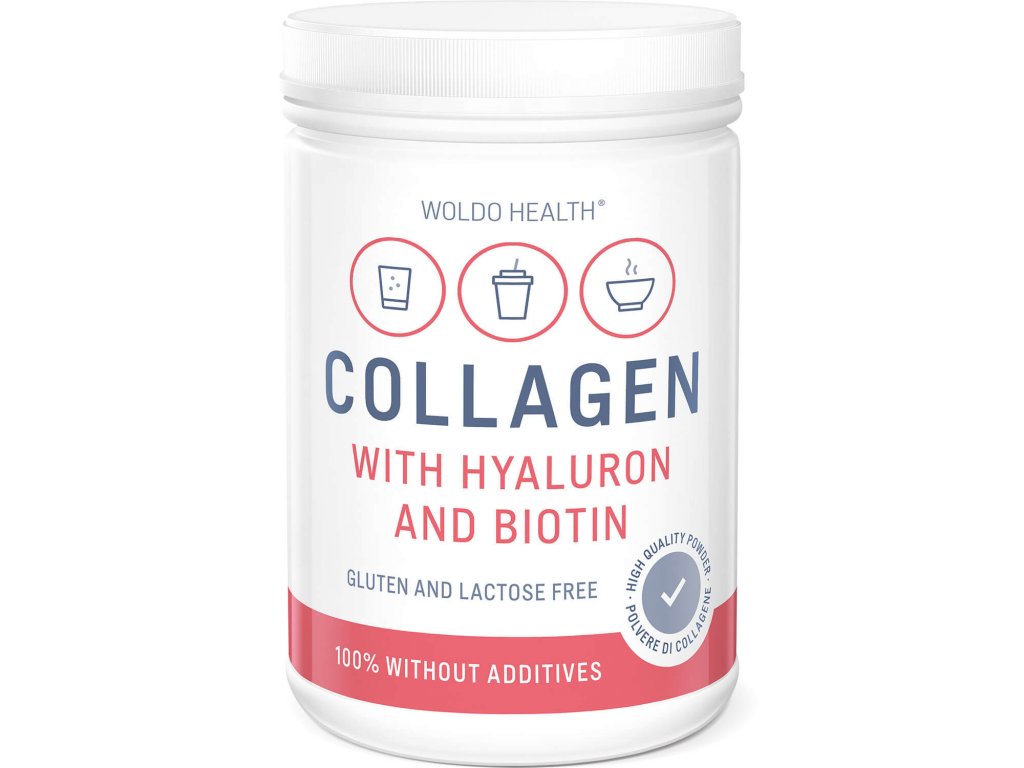 WoldoHealth® Kolagen s kyselinou hyaluronovou (500g)
