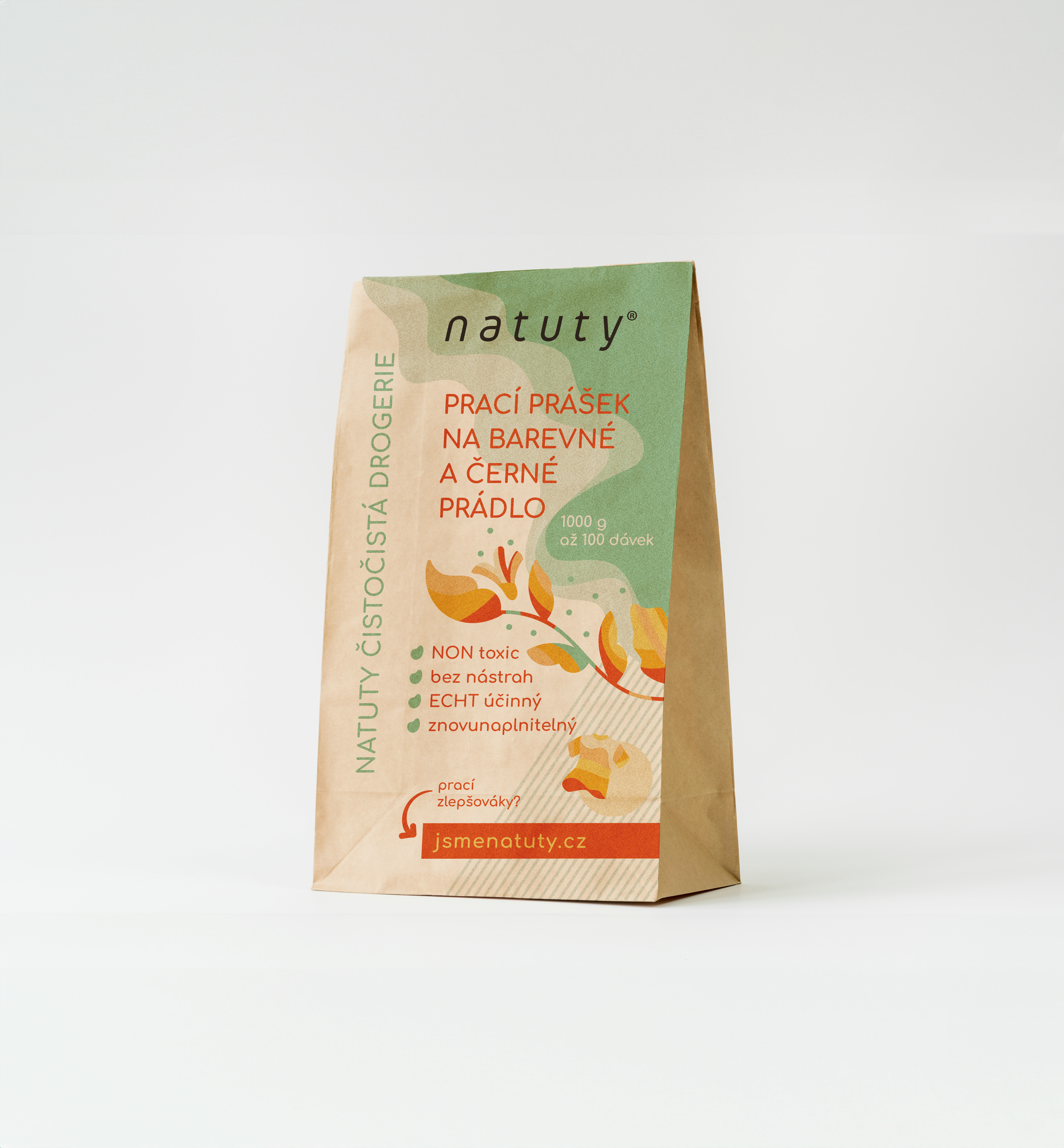 NATUTY Prací prášek na barevné a černé prádlo