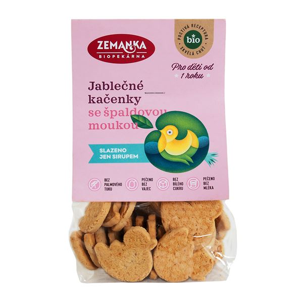 ZEMANKA Jablečné bio kačenky se špaldovou moukou (100g)