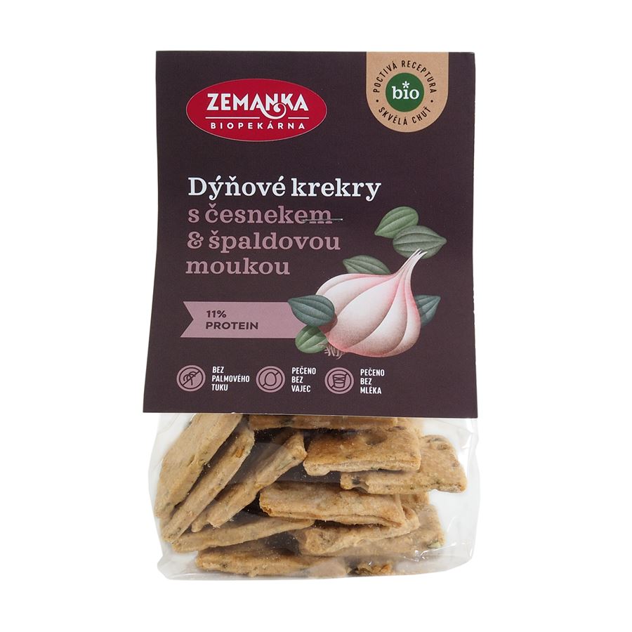 ZEMANKA Bio krekry s dýňovým semínkem a česnekem (100g) 