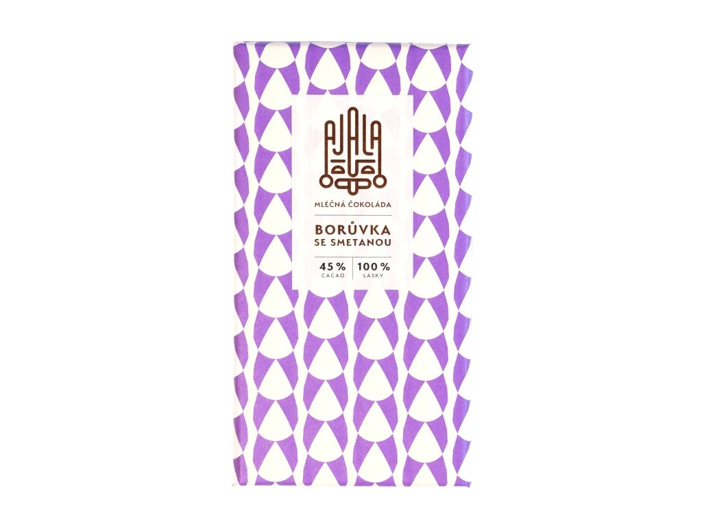 AJALA CHOCOLATE Borůvka se smetanou 45% Cacao  (45g) 