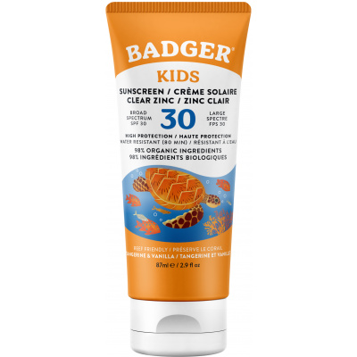 Opalovací krém Badger SPF30 Sport - Clear Zinc Mandarinka-Vanilka (87ml)