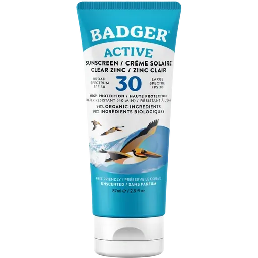 Opalovací krém Badger SPF30 - Clear Zinc bez vůně (87ml) 