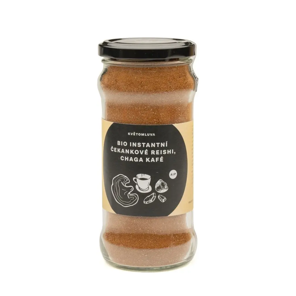 KVĚTOMLUVA BIO Instantní čekankové Reishi Chaga kafé (115g)