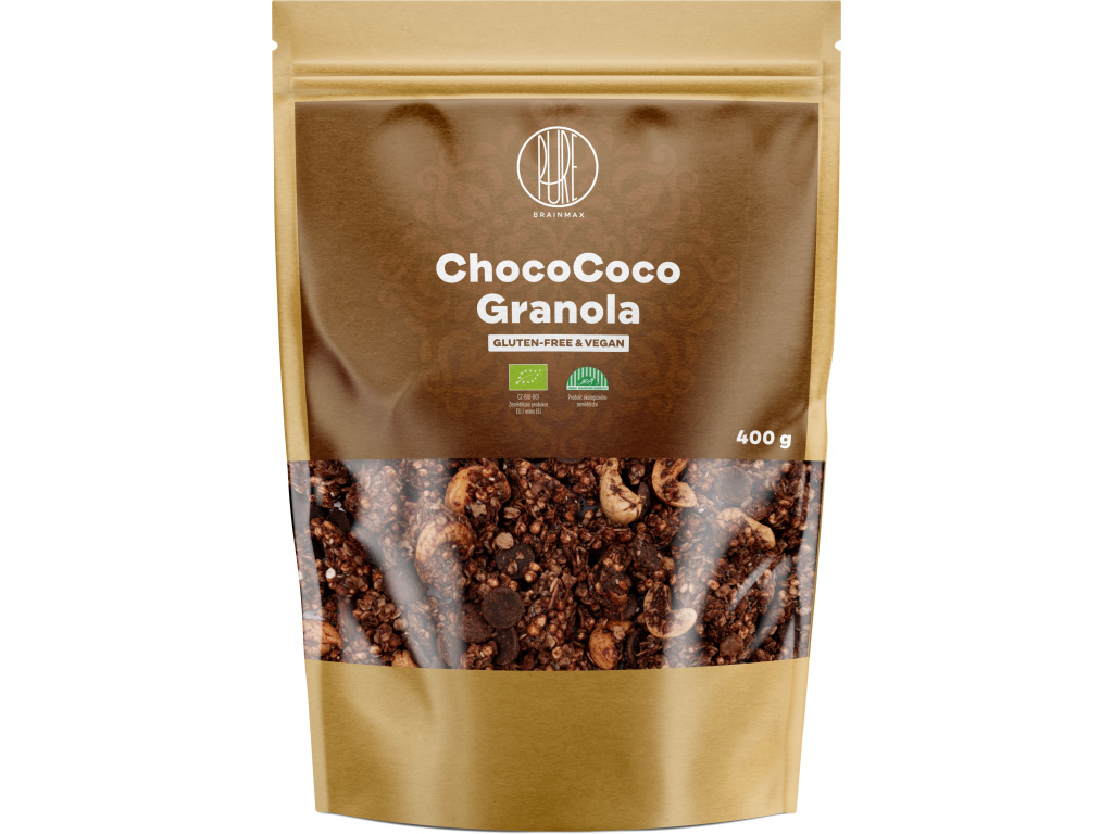 BrainMax Pure ChocoCoco Granola, Čokoláda a kokos BIO (400g)
