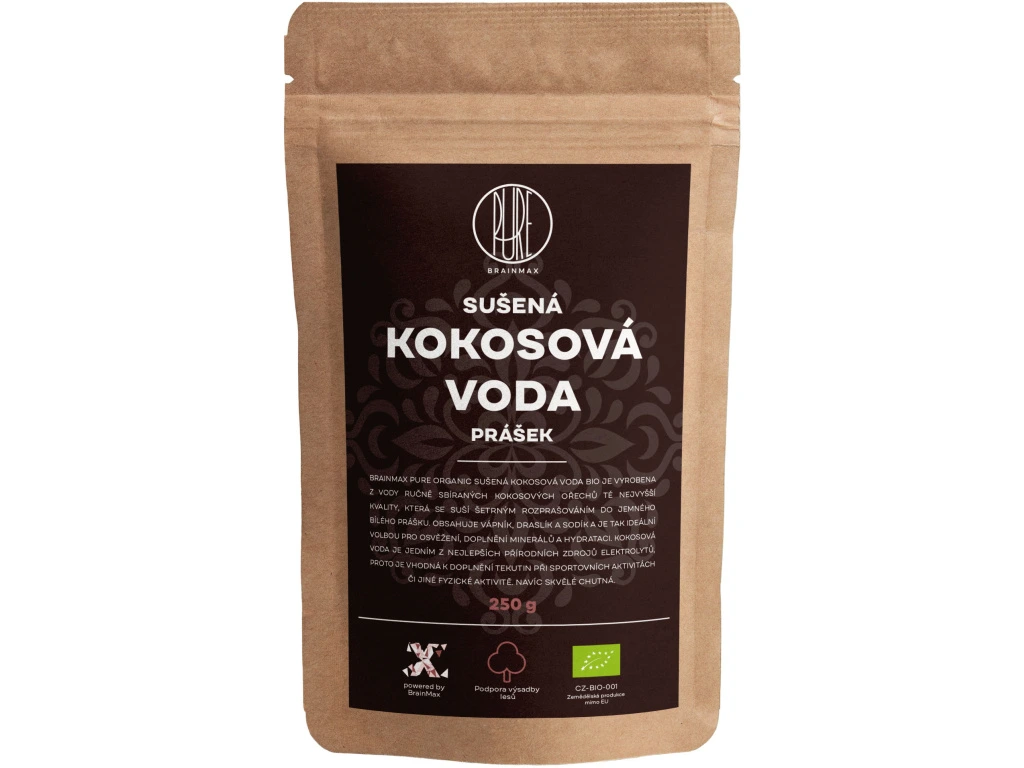 BrainMax Pure Kokosová voda BIO prášek (250g)