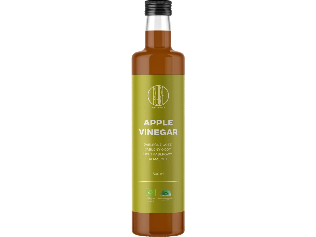 BrainMax Pure Apple Vinegar, Jablečný ocet BIO (500ml)
