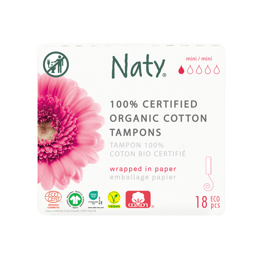 NATY Dámské ECO tampóny (18 ks) – mini