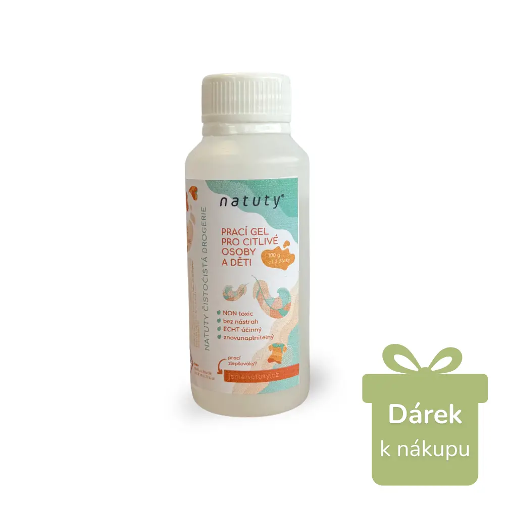 NATUTY Prací gel pro citlivé osoby a děti (100ml) (K OBJEDNÁVCE NAD 3500KČ) 