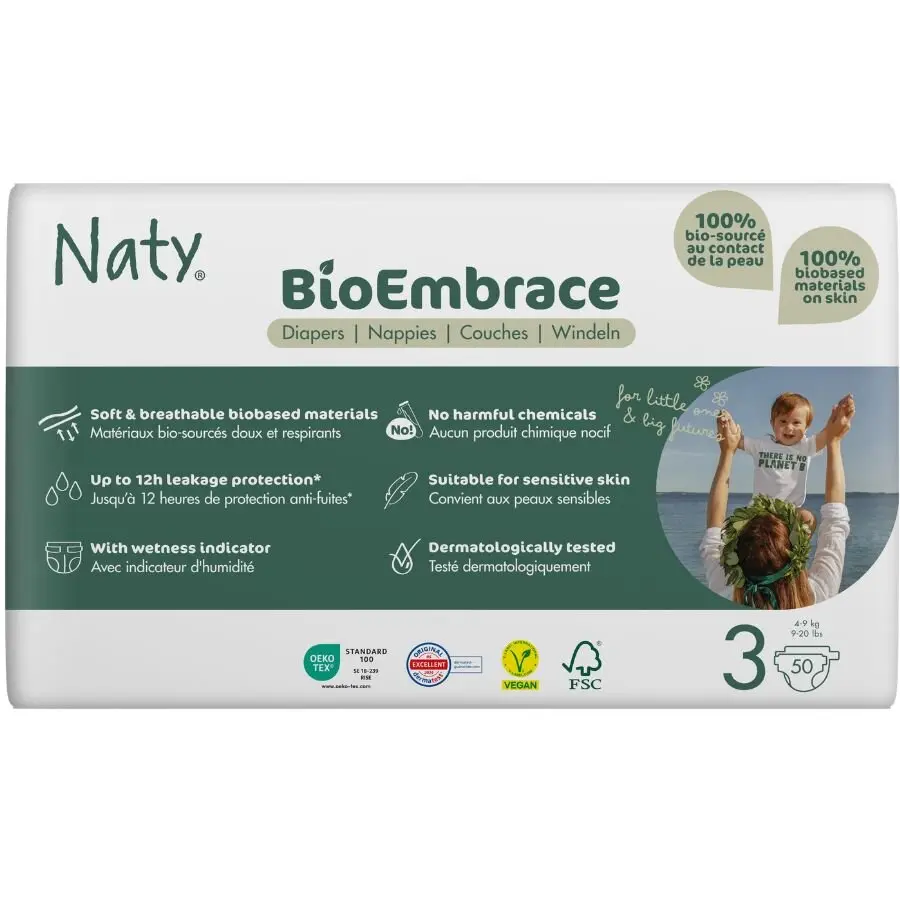 NATY BioEmbrace Plenky Midi 4-9 kg (30ks)