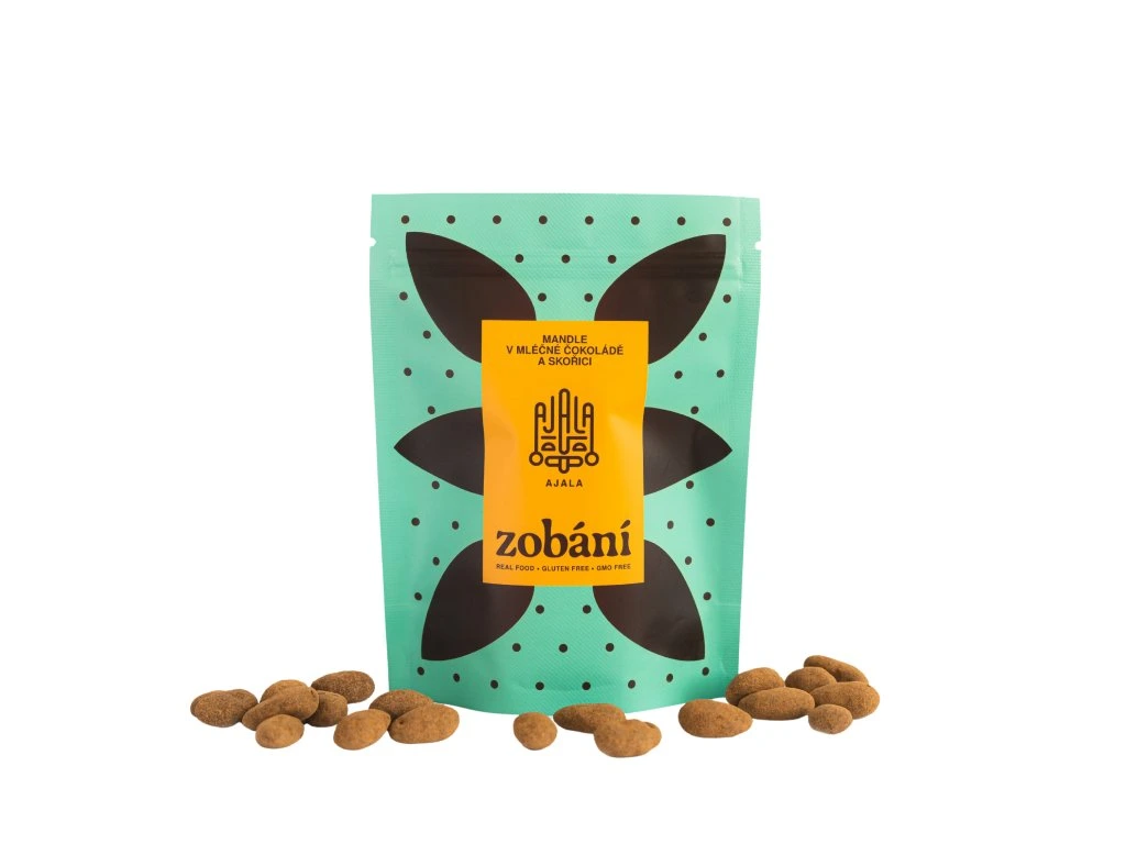 AJALA CHOCOLATE Mandle v mléčné čokoládě a skořici (150g)
