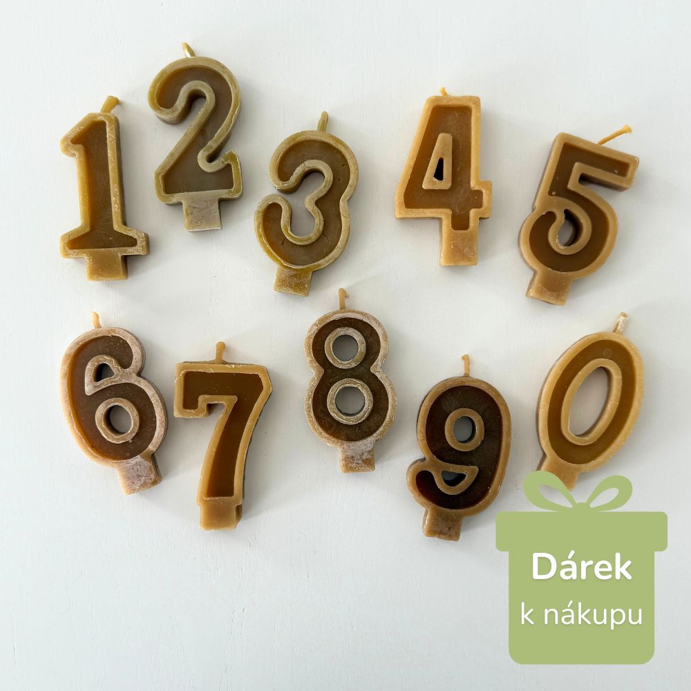 Svíčka - Čísla na dort (K OBJEDNÁVCE NAD 3500KČ)