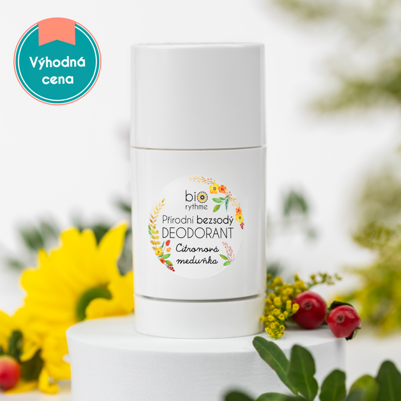 BIORYTHME 100% přírodní BEZSODÝ deodorant Citronová meduňka (80g)