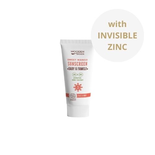 WOODEN SPOON Opalovací tělové mléko Mango Baby & Family SPF 50 (10ml) - EXPIRACE 02/27 - SLEVA 25%