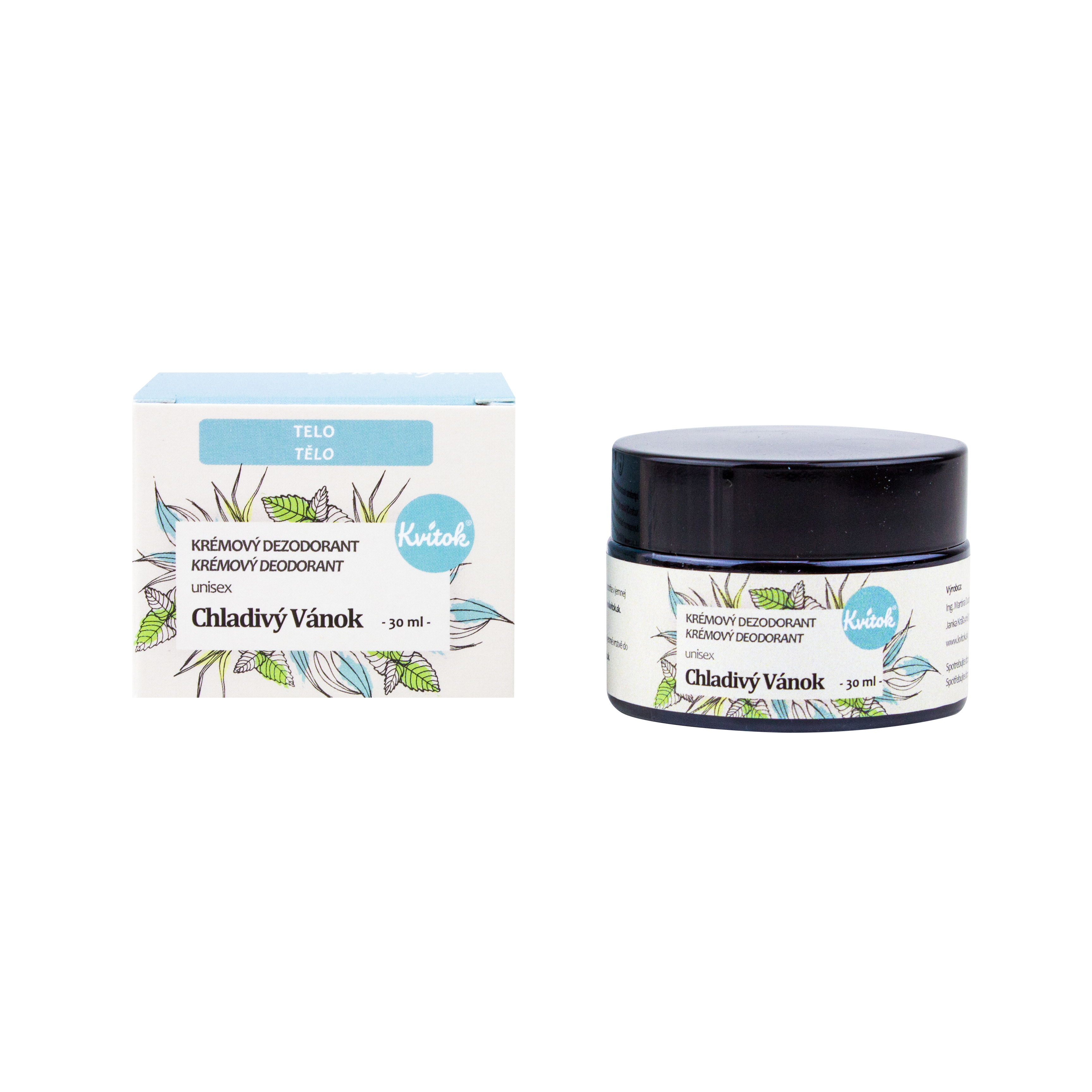 KVITOK Krémový deodorant Chladivý vánek Unisex (30ml)