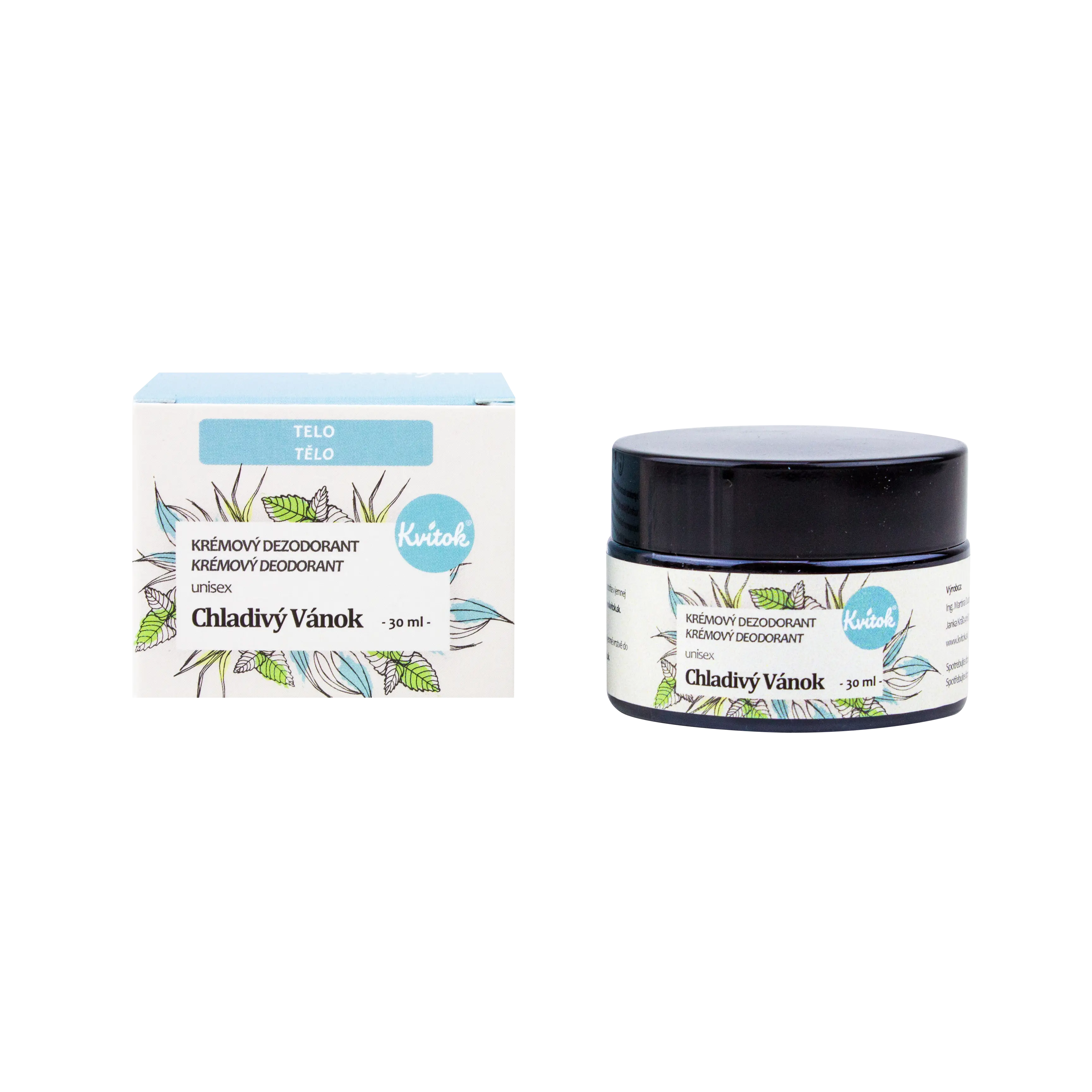 KVITOK Krémový deodorant Chladivý vánek Unisex (30ml)