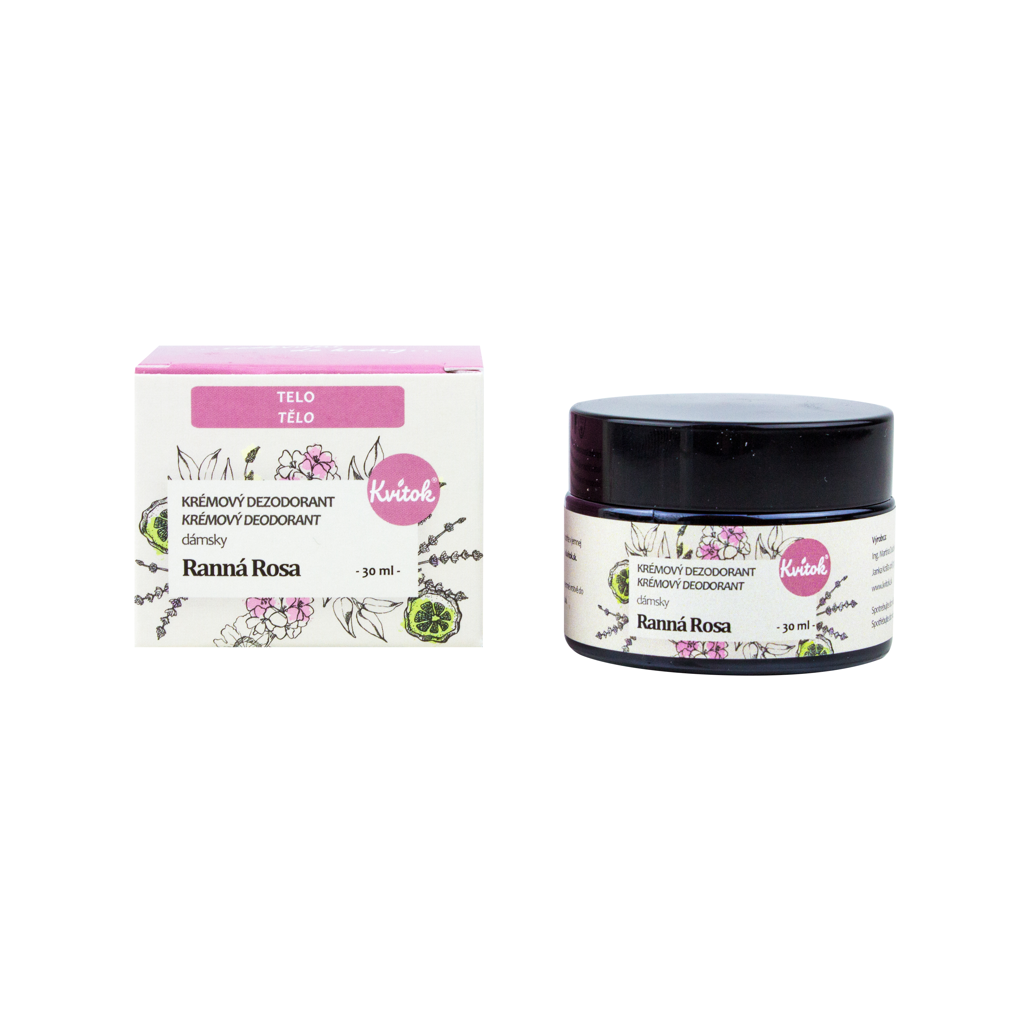 KVITOK Dámský krémový deodorant Ranní rosa (30ml)