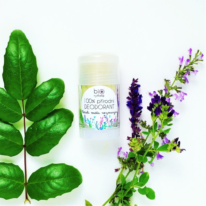 BIORYTHME 100% přírodní deodorant Pačuli, máta, rozmarýn (30g)