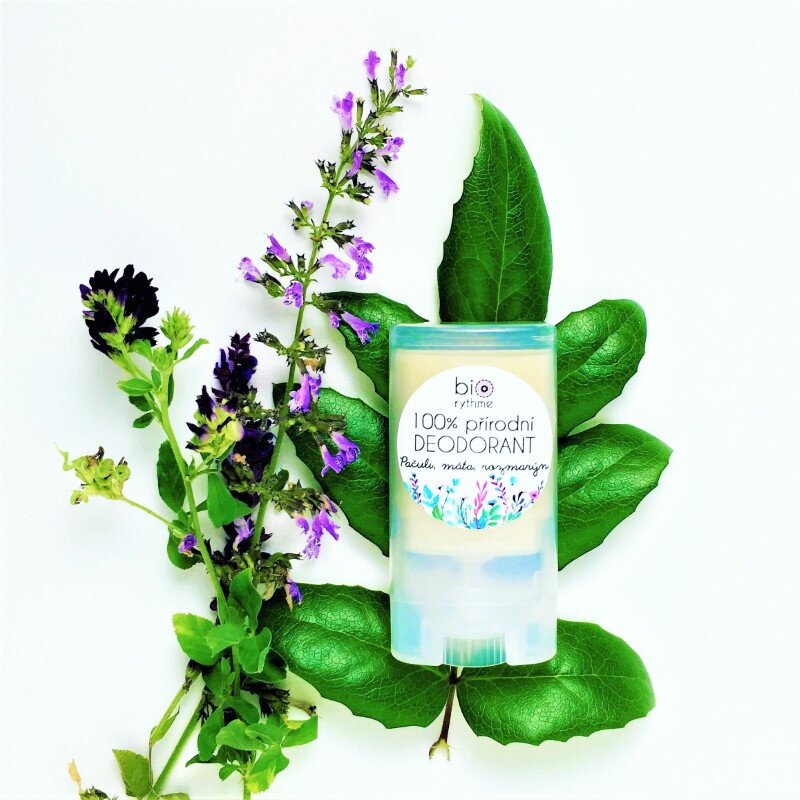 BIORYTHME 100% přírodní deodorant Pačuli, máta, rozmarýn (15g)
