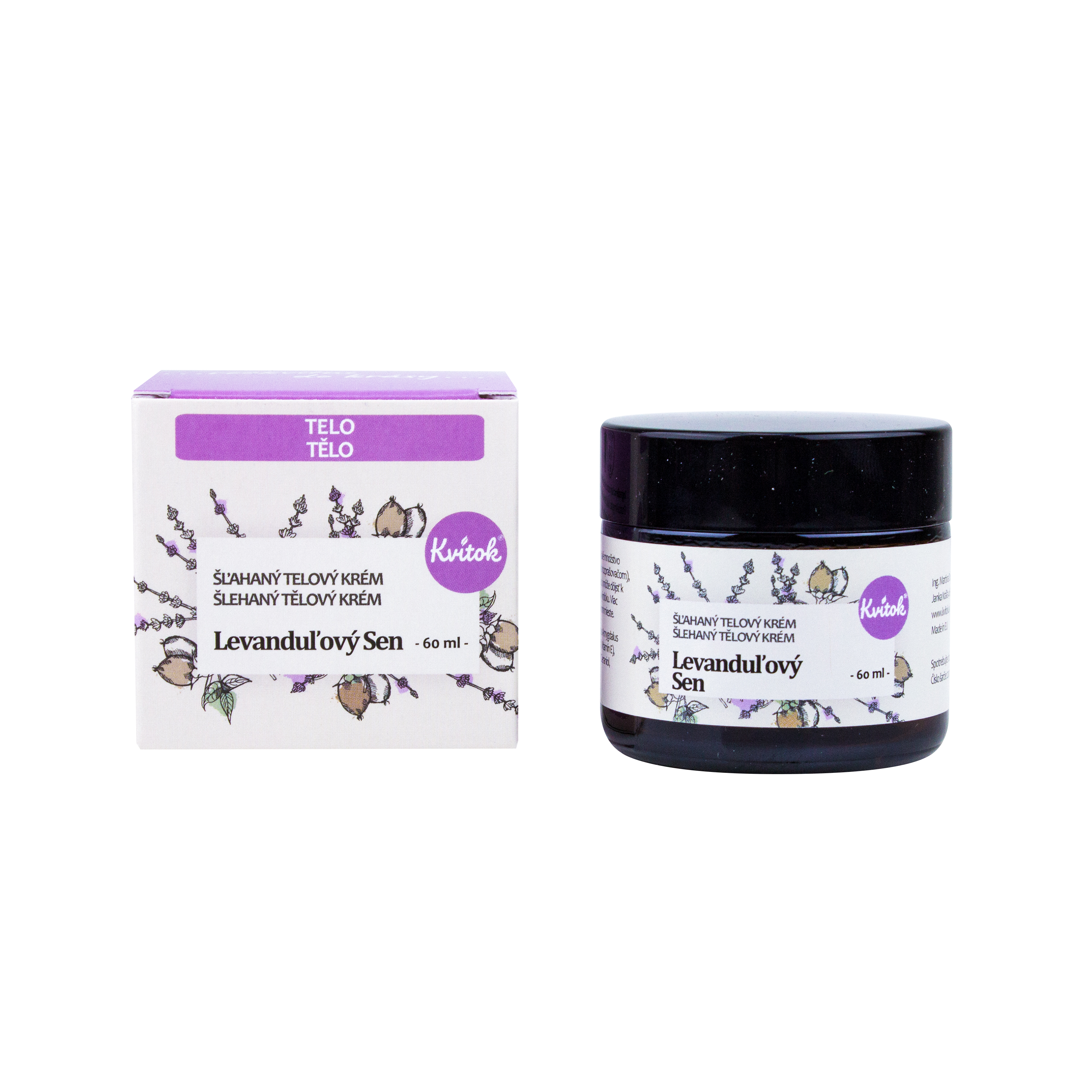 KVITOK Šlehaný tělový krém Levandulový sen (60ml)