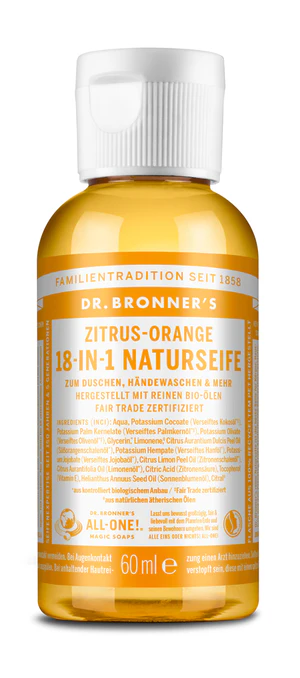 DR. BRONNER'S Tekuté univerzální mýdlo ALL-ONE!, Citrus-Orange